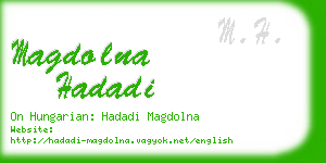 magdolna hadadi business card